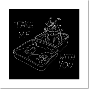 Suitcase Cat - Take Me With You Posters and Art